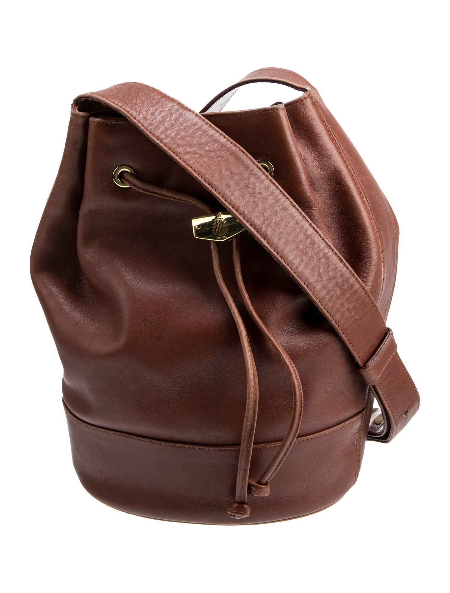 Mark Cross Leather Bucket Bag