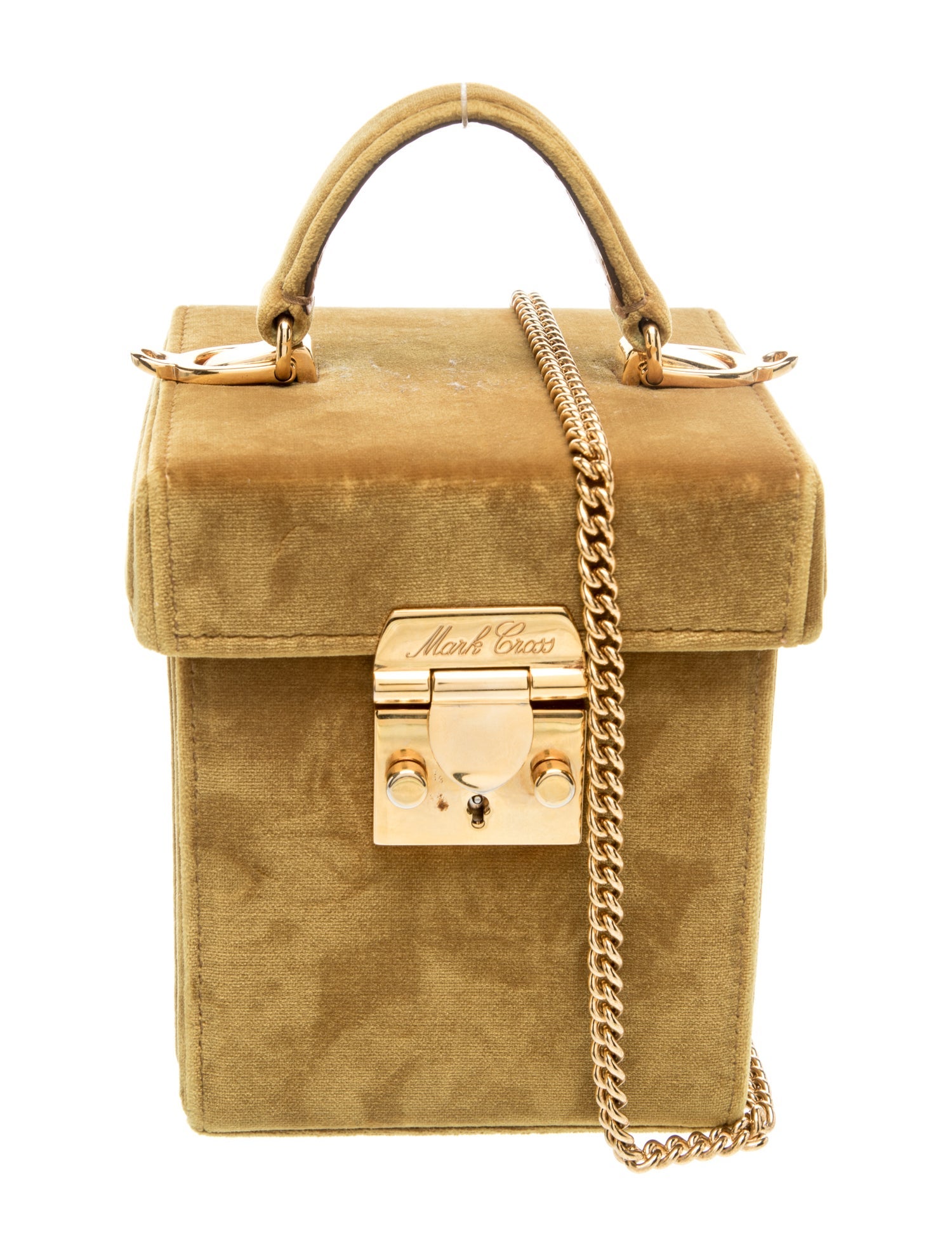 Mark Cross Velvet Shoulder Bag