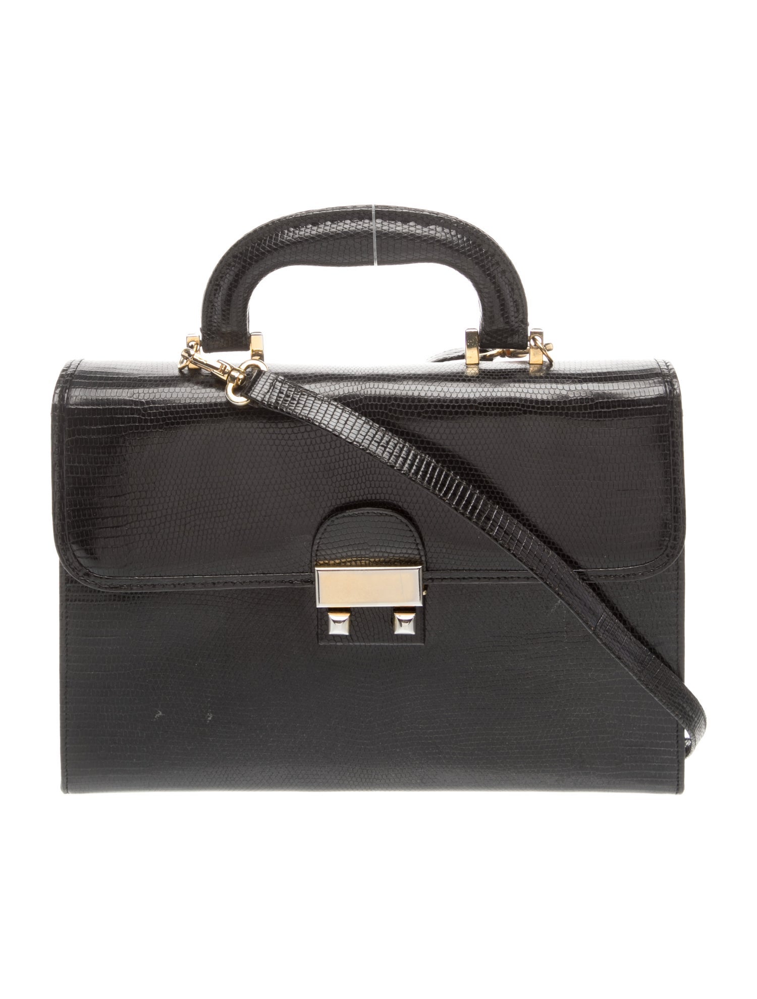 Mark Cross Lizard Top Handle Bag