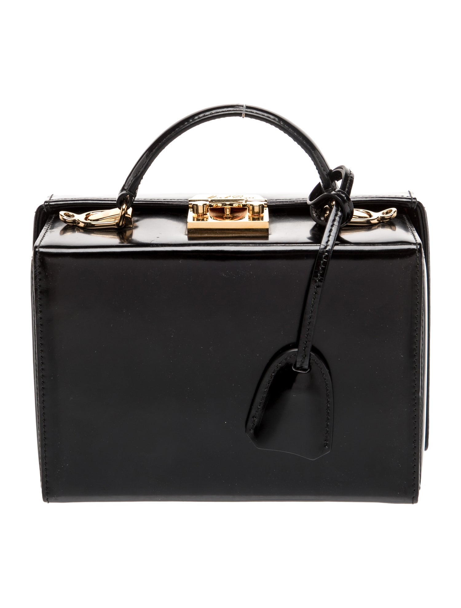 Mark Cross Patent Leather Top Handle Bag