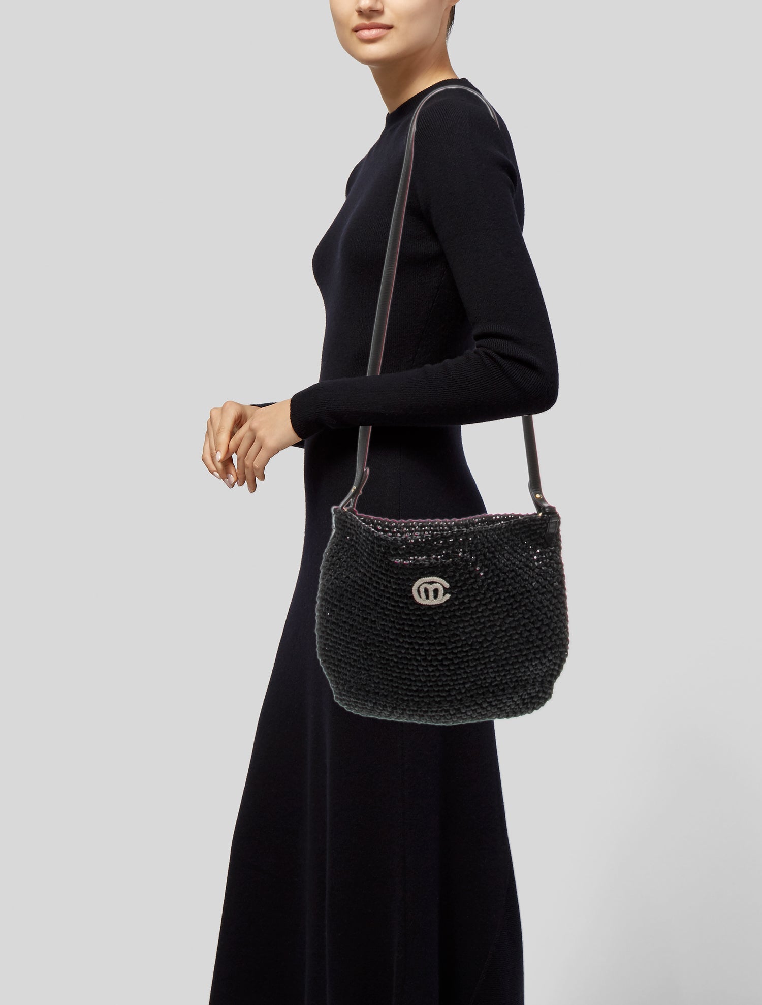 Mark Cross Raffia Shoulder Bag