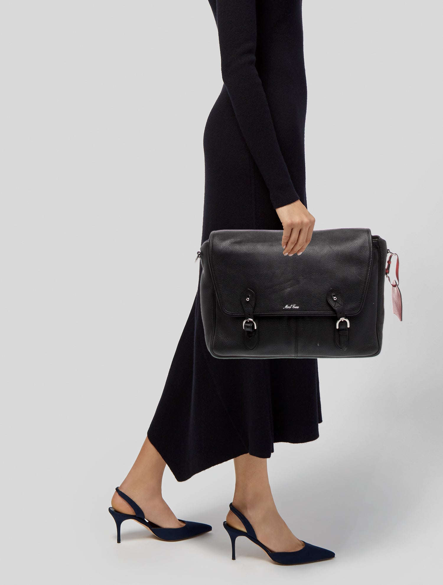 Mark Cross Leather Messenger Bag