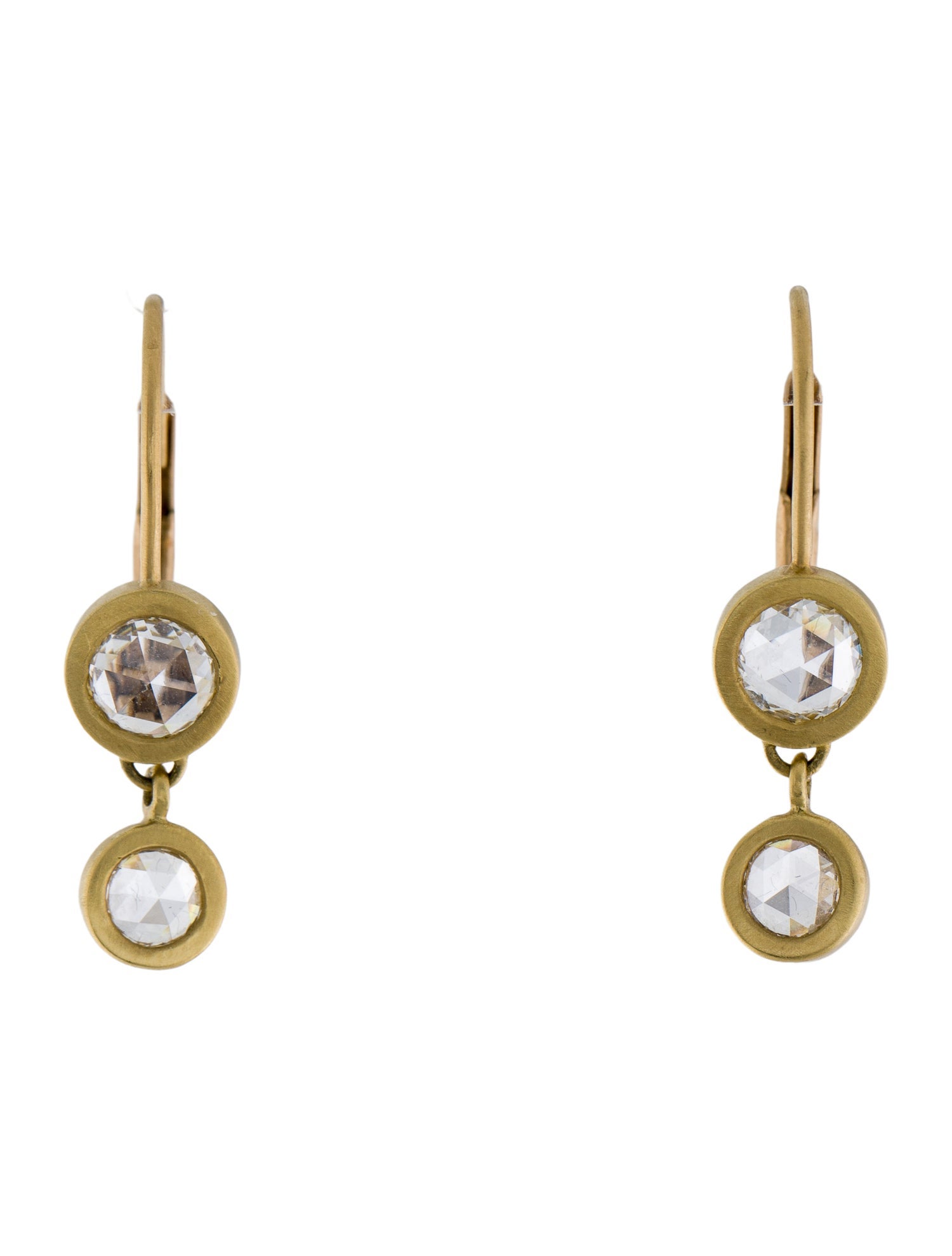 Me&Ro 18K 1.26ctw Diamond Drop Earrings