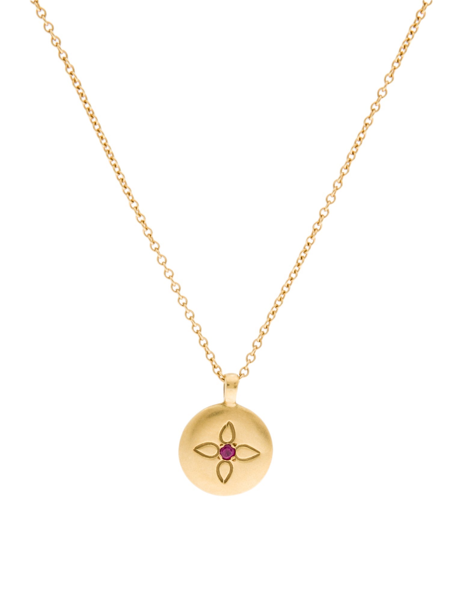 Me&Ro 18K Ruby Pendant Necklace