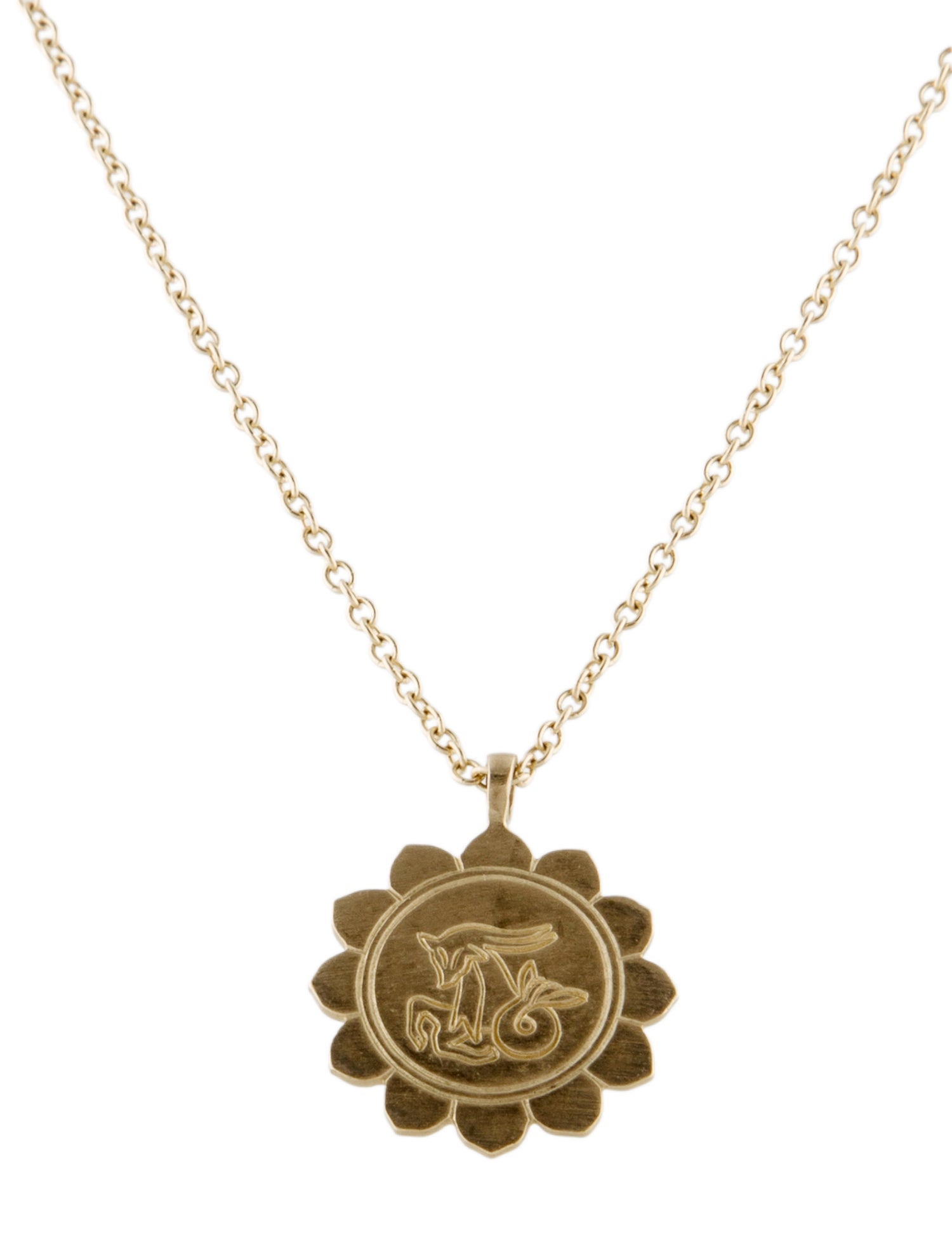 Me&Ro 10K Zodiac Pendant Necklace