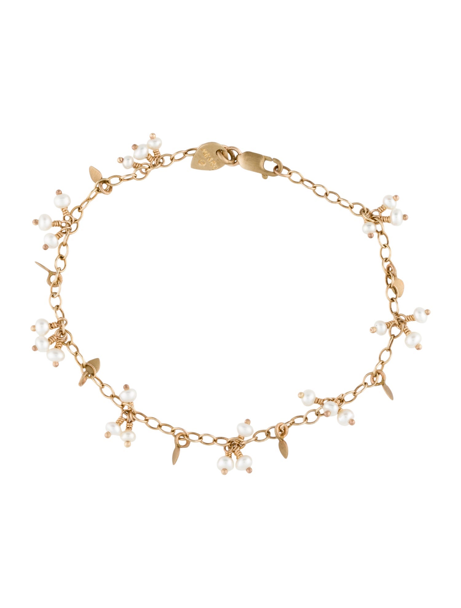 Me&Ro 10K Pearl Dangle Bracelet