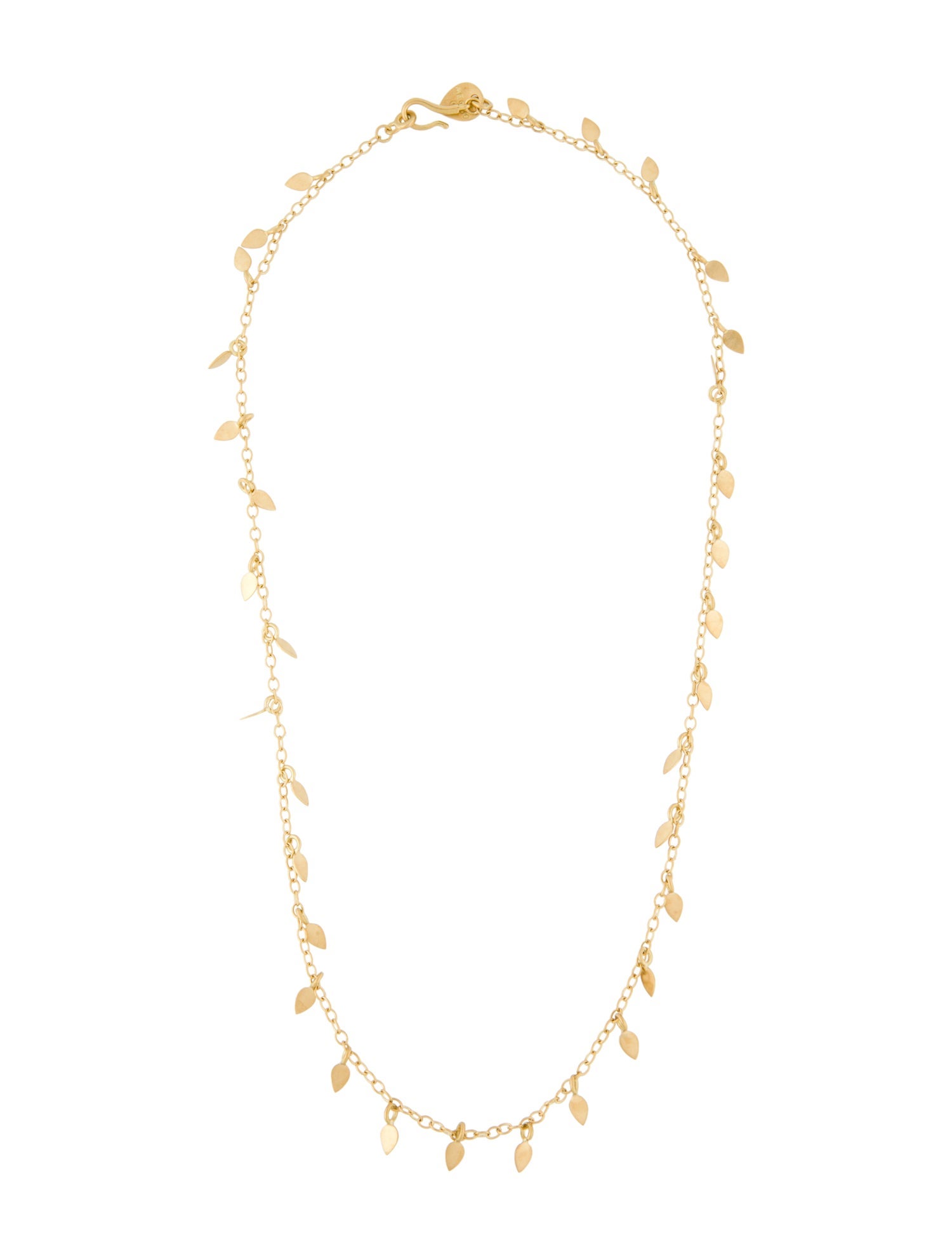 Me&Ro 18K Mixed Lotus Petal Station Necklace