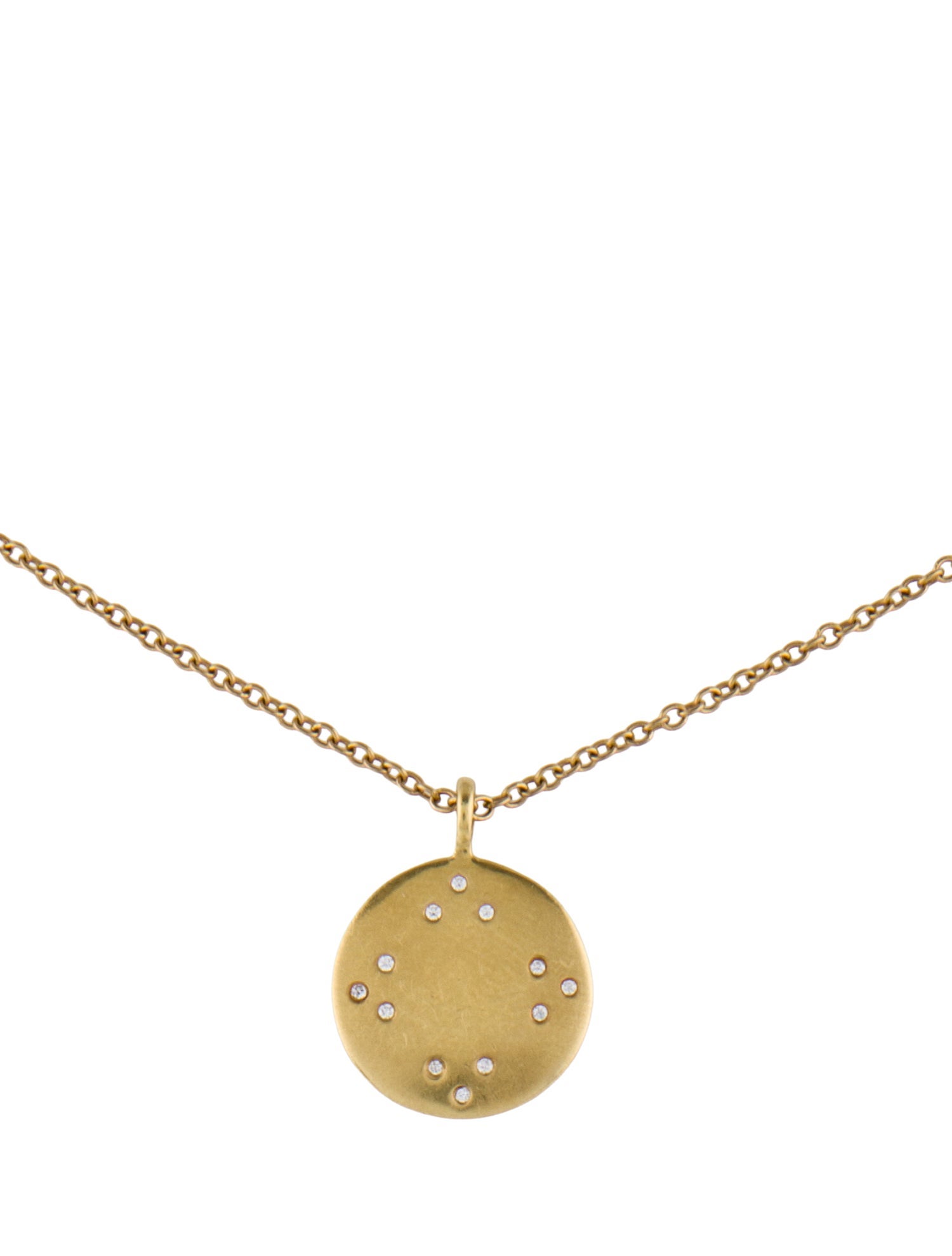 Me&Ro 18K Diamond Small Tibetan Mirror Pendant Necklace