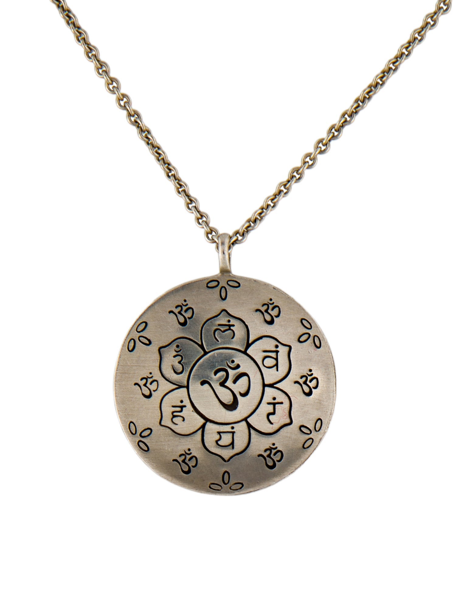 Me&Ro Large Chakra Flower Pendant Necklace