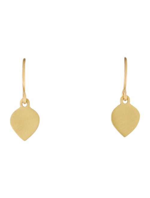 Me&Ro 18K Small Flat Lotus Petal Drop Earrings