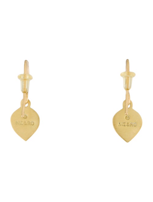 Me&Ro 18K Small Flat Lotus Petal Drop Earrings