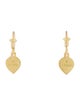 Me&Ro 18K Small Flat Lotus Petal Drop Earrings