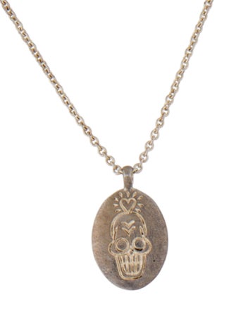 Me&Ro Small Skull Medallion Necklace