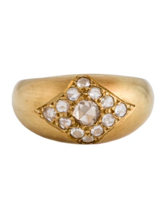 Me&Ro 18K Diamond Dome Ring