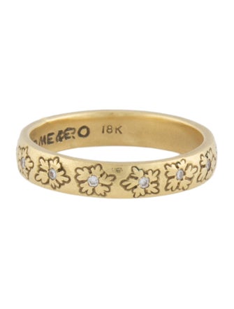 Me&Ro 18K Diamond Floral Band