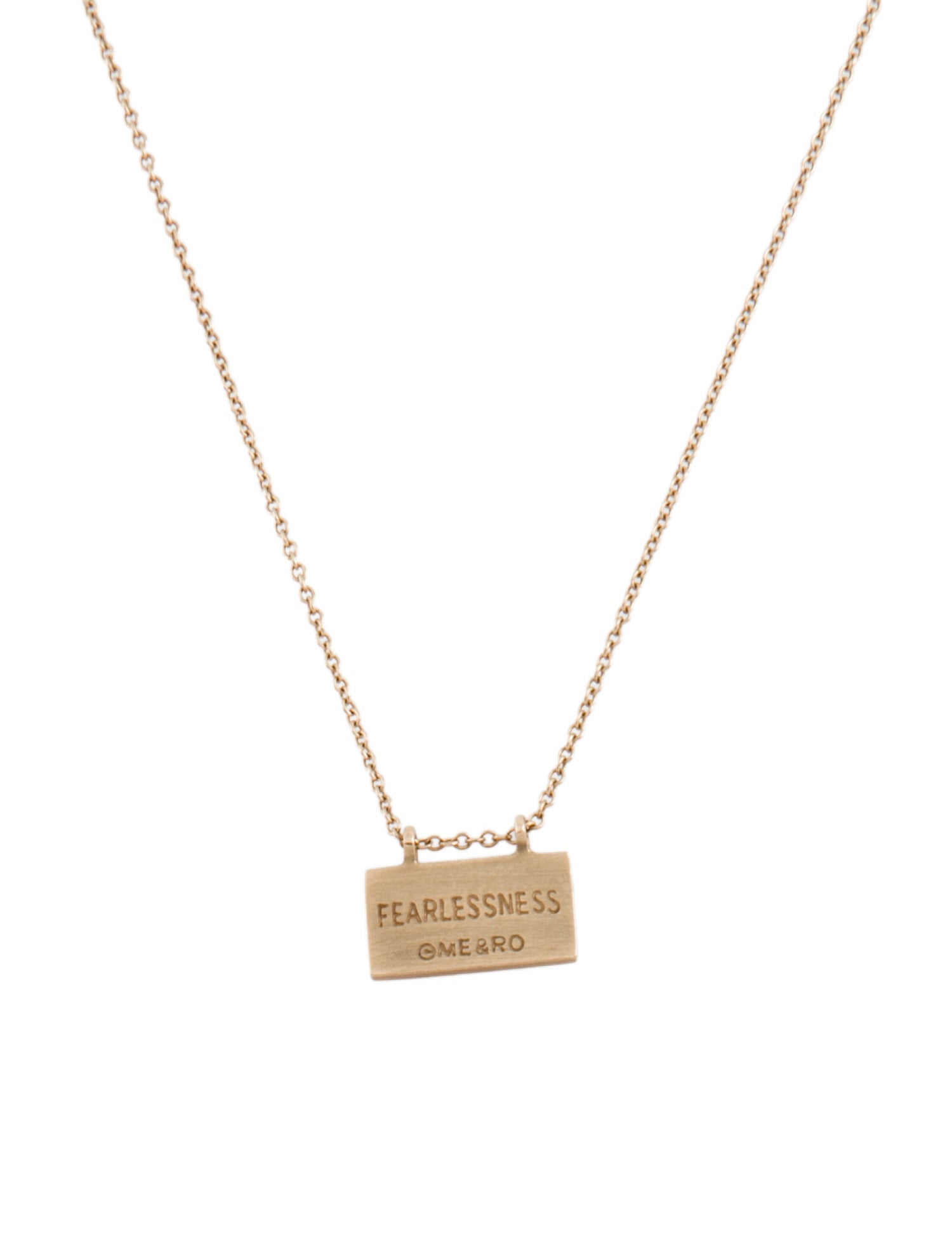 Me&Ro 10K 'Fearlessness' Pendant Necklace