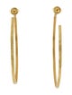 Me&Ro 18K Hammered Hoop Earrings