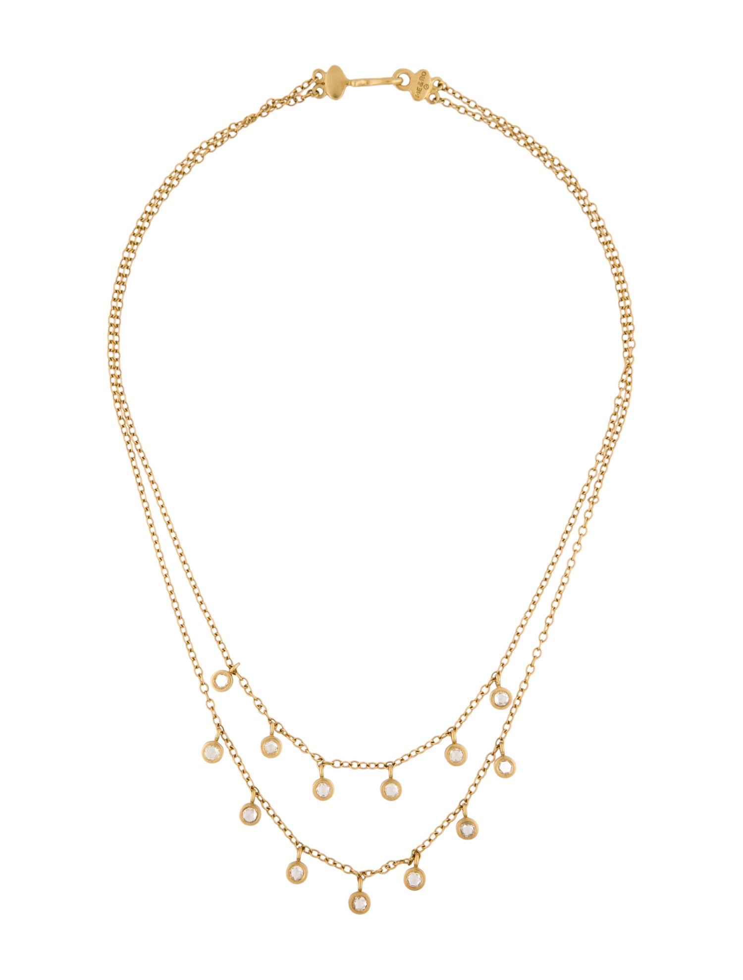 Me&Ro 18K Diamond Station Necklace