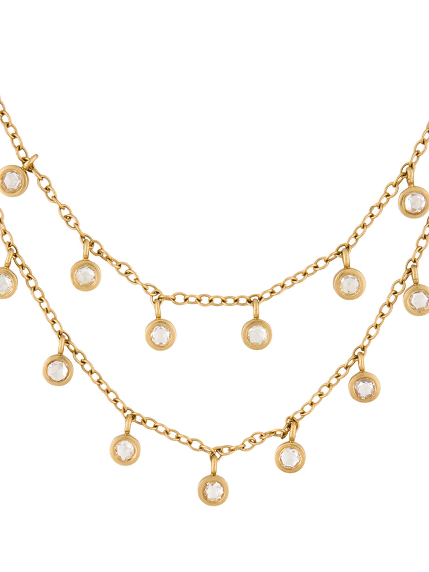 Me&Ro 18K Diamond Station Necklace