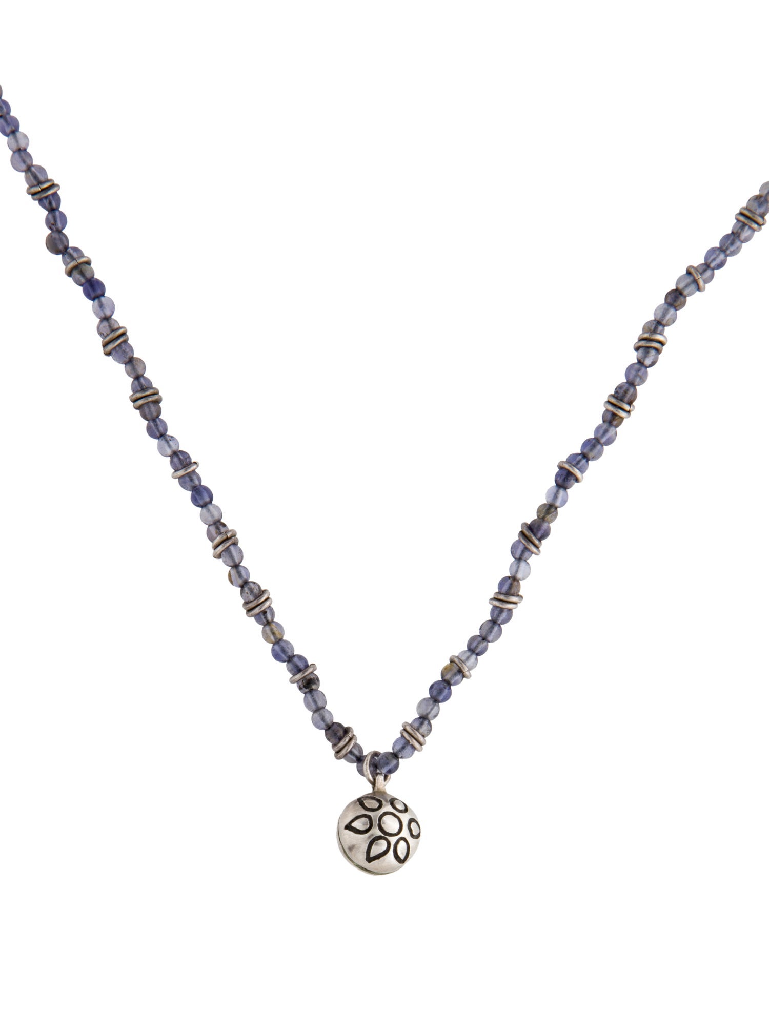 Me&Ro Iolite Beaded Flower Necklace