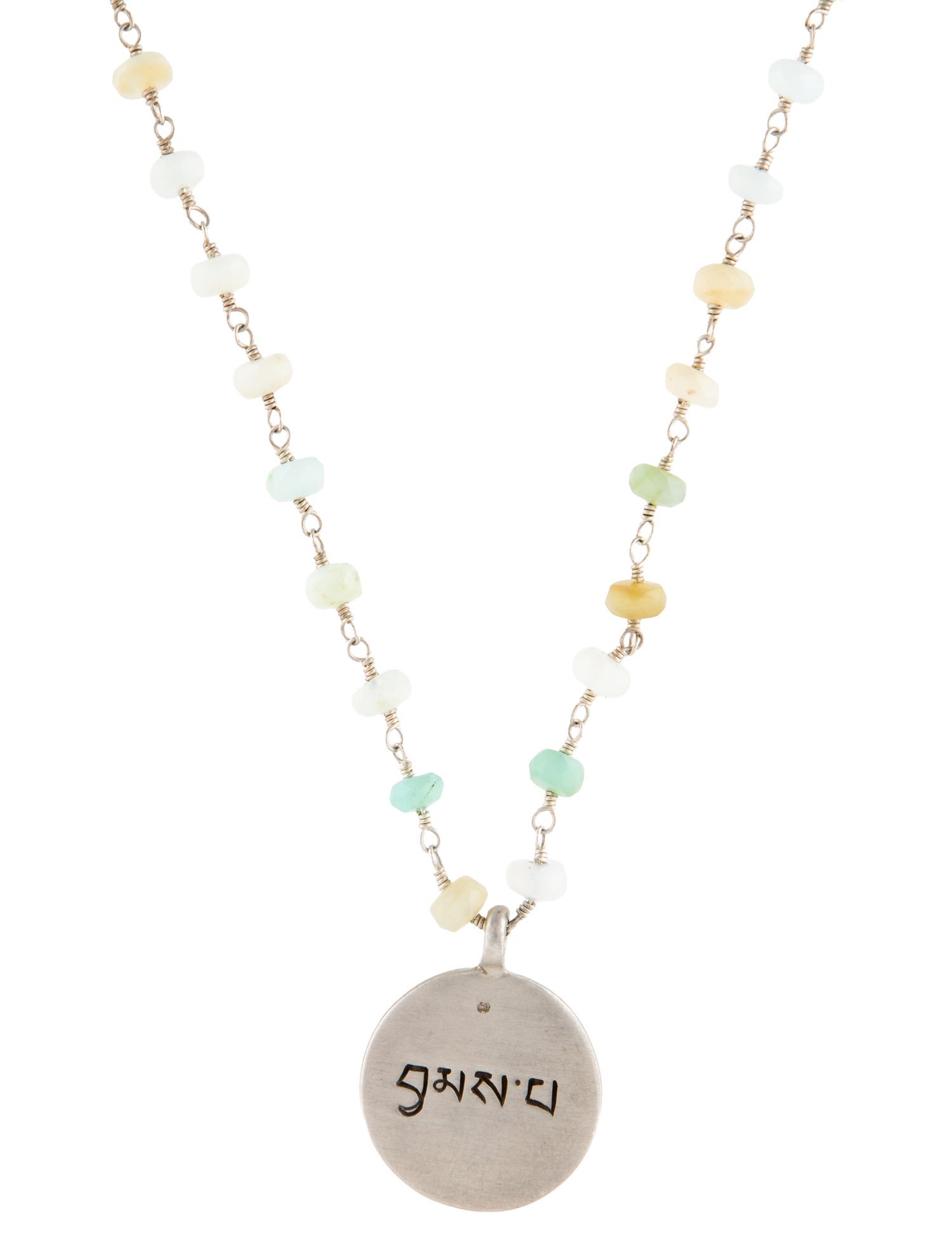 Me&Ro Opal Love Pendant Necklace