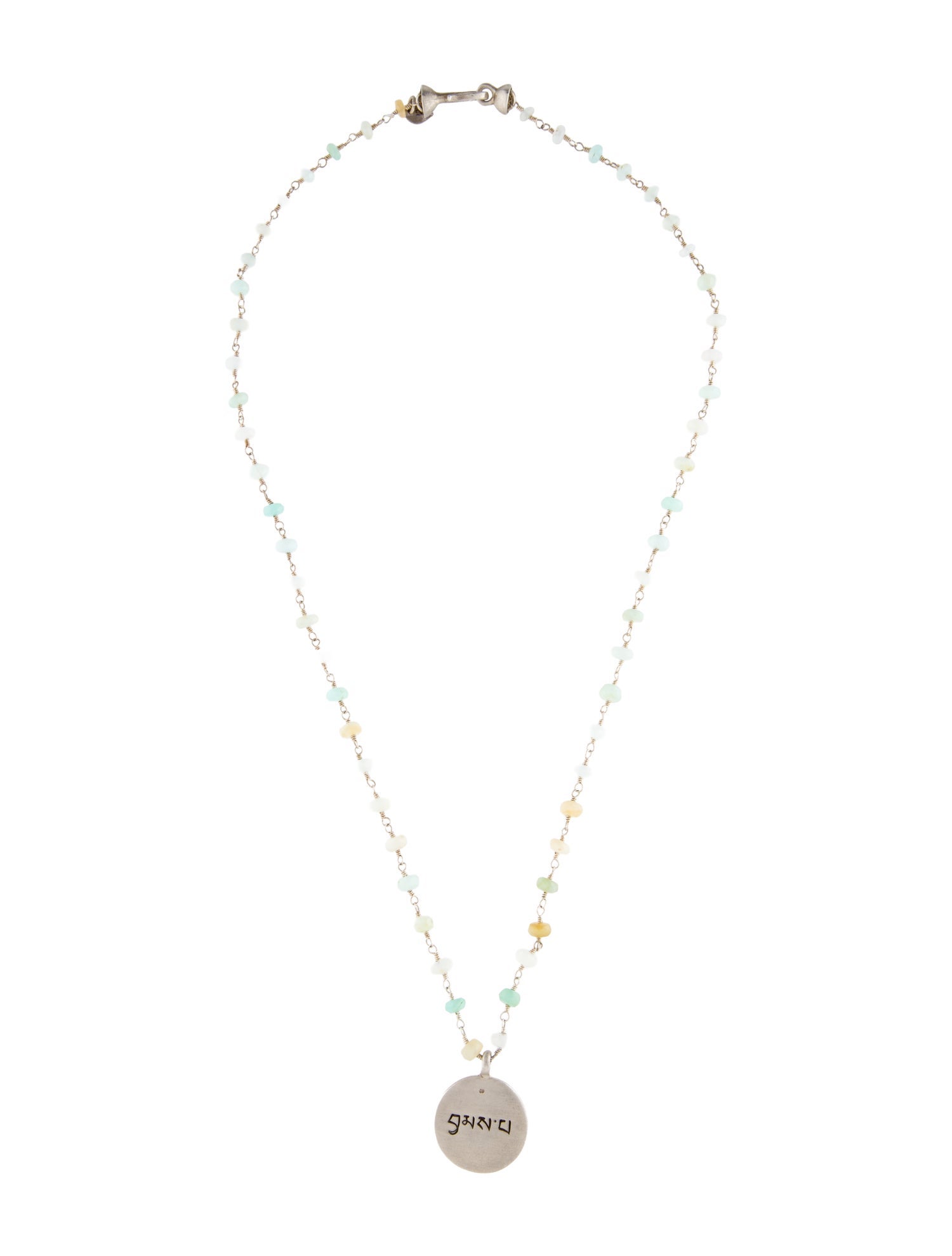 Me&Ro Opal Love Pendant Necklace