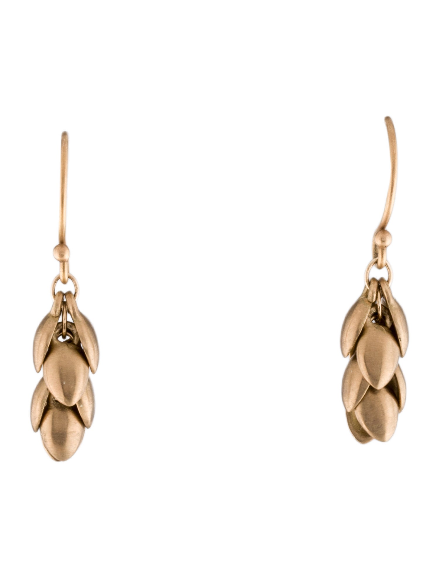 Me&Ro 10K Small Acorn Pod Drop Earrings