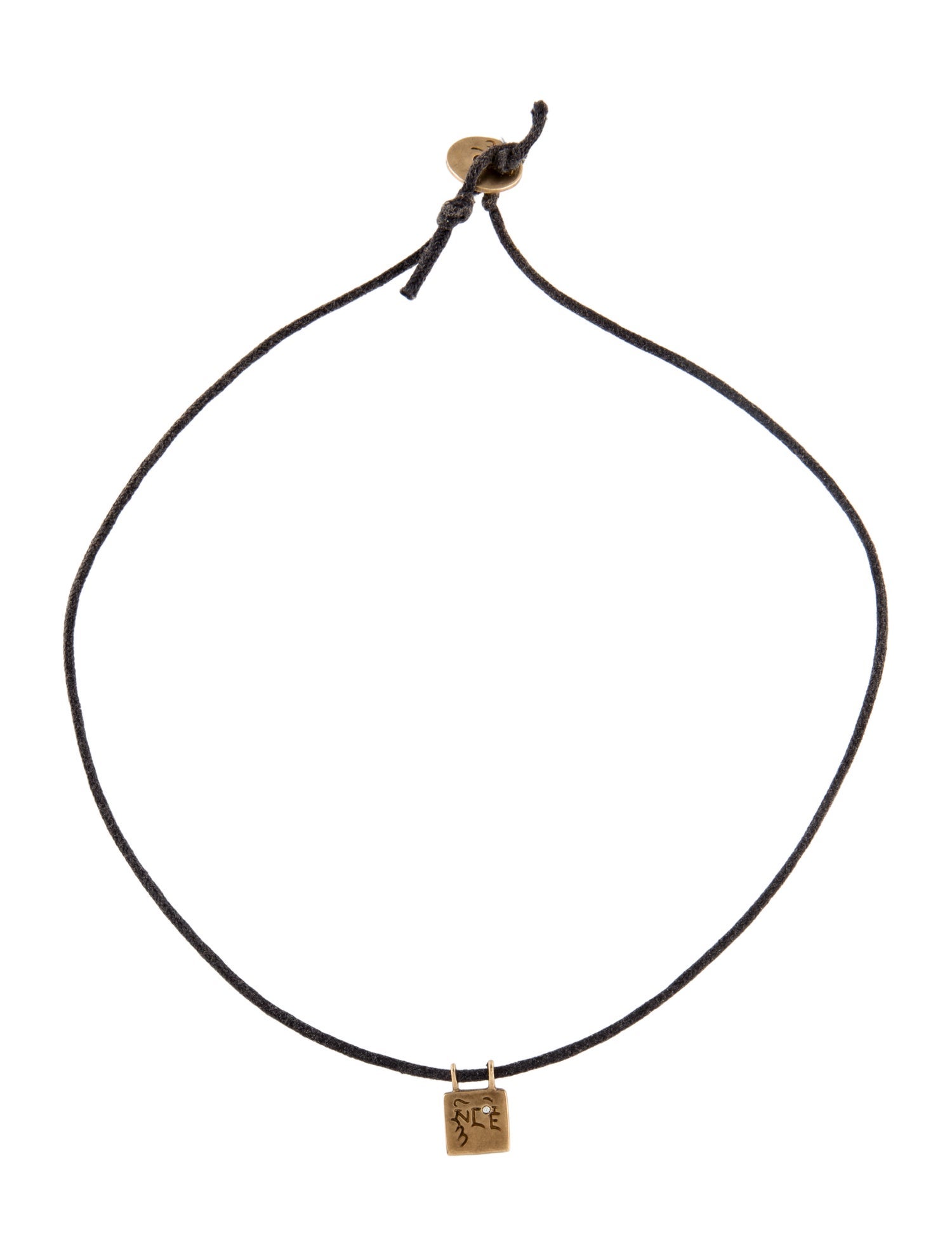 Me&Ro 10K Diamond Compassion Slate Pendant Necklace