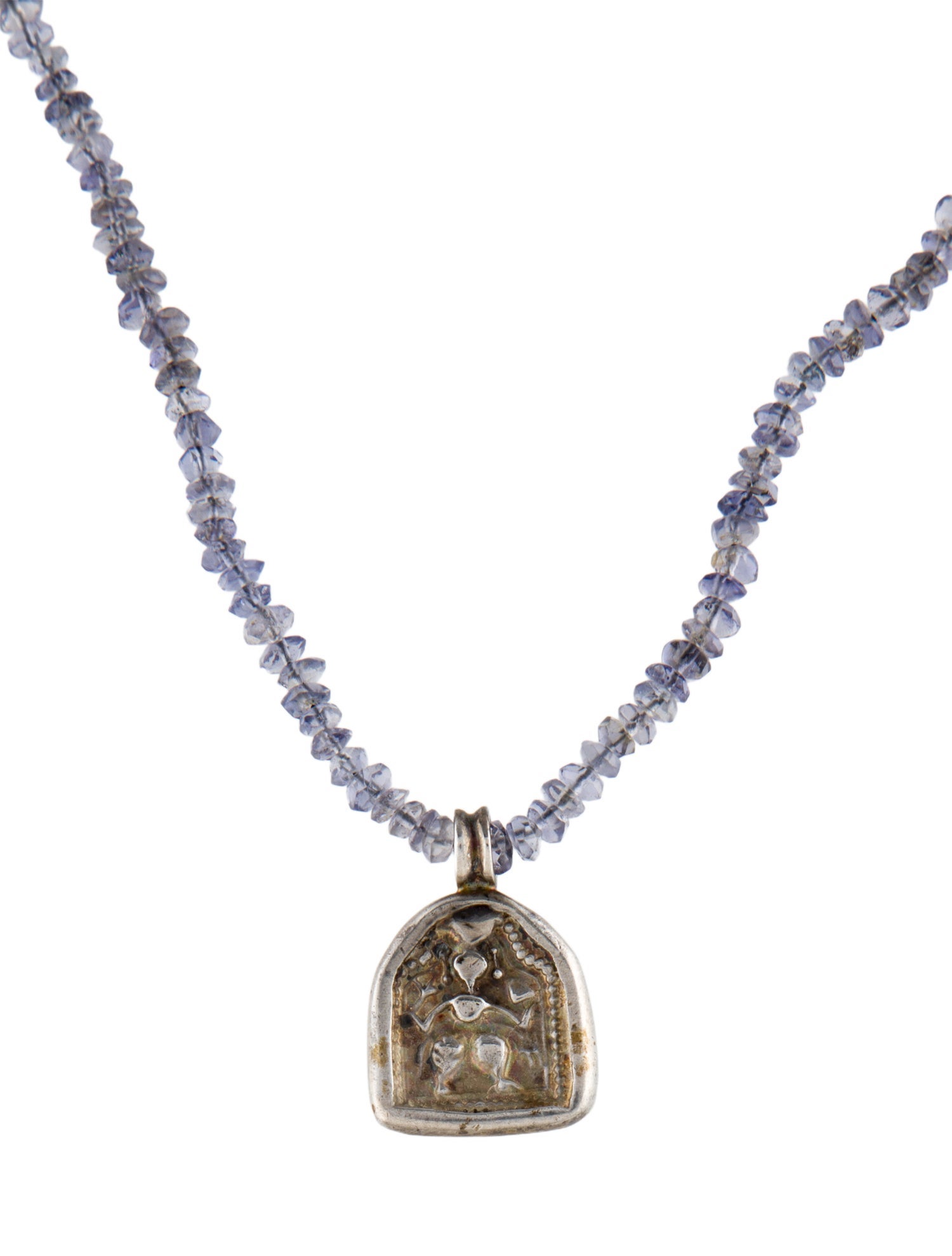 Me&Ro Iolite Buddha Pendant Necklace