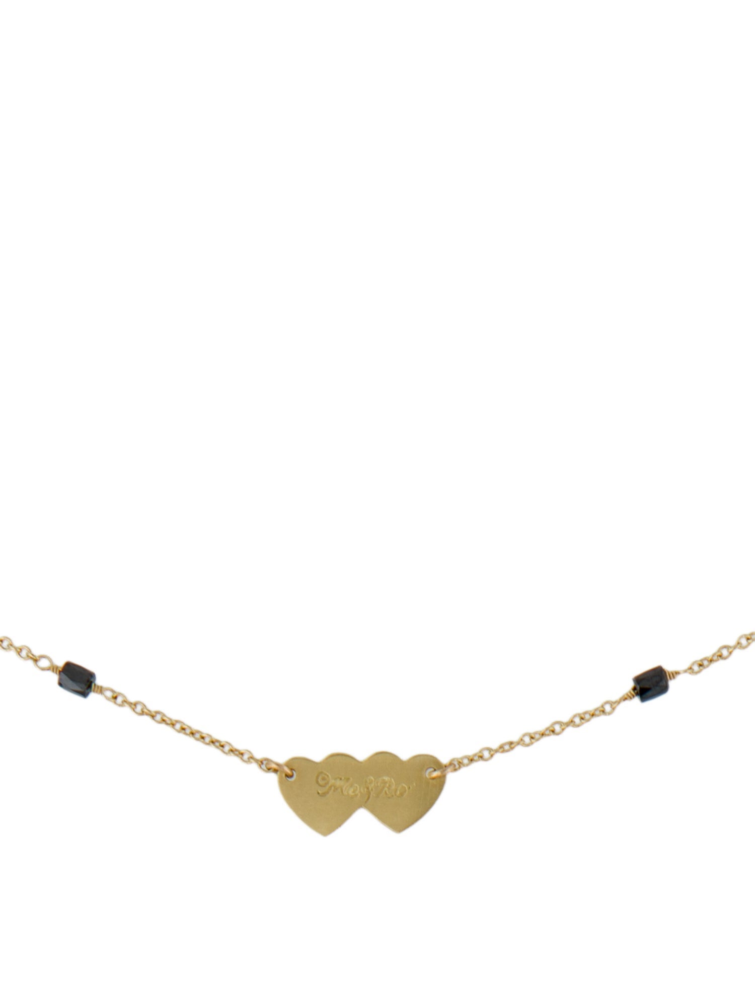 Me&Ro 18K Diamond Double Heart Pendant Necklace