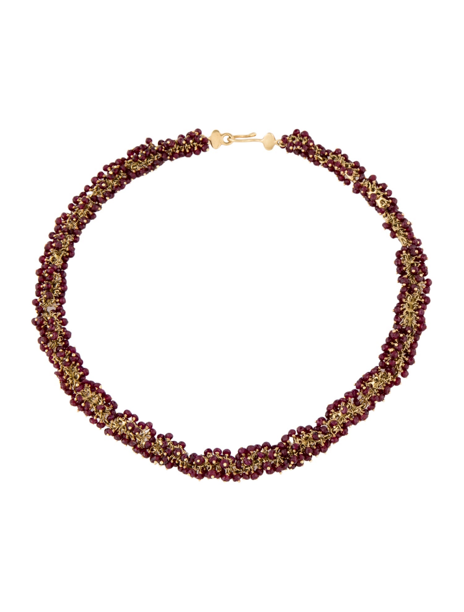 Me&Ro 18K Ruby Beaded Choker Necklace