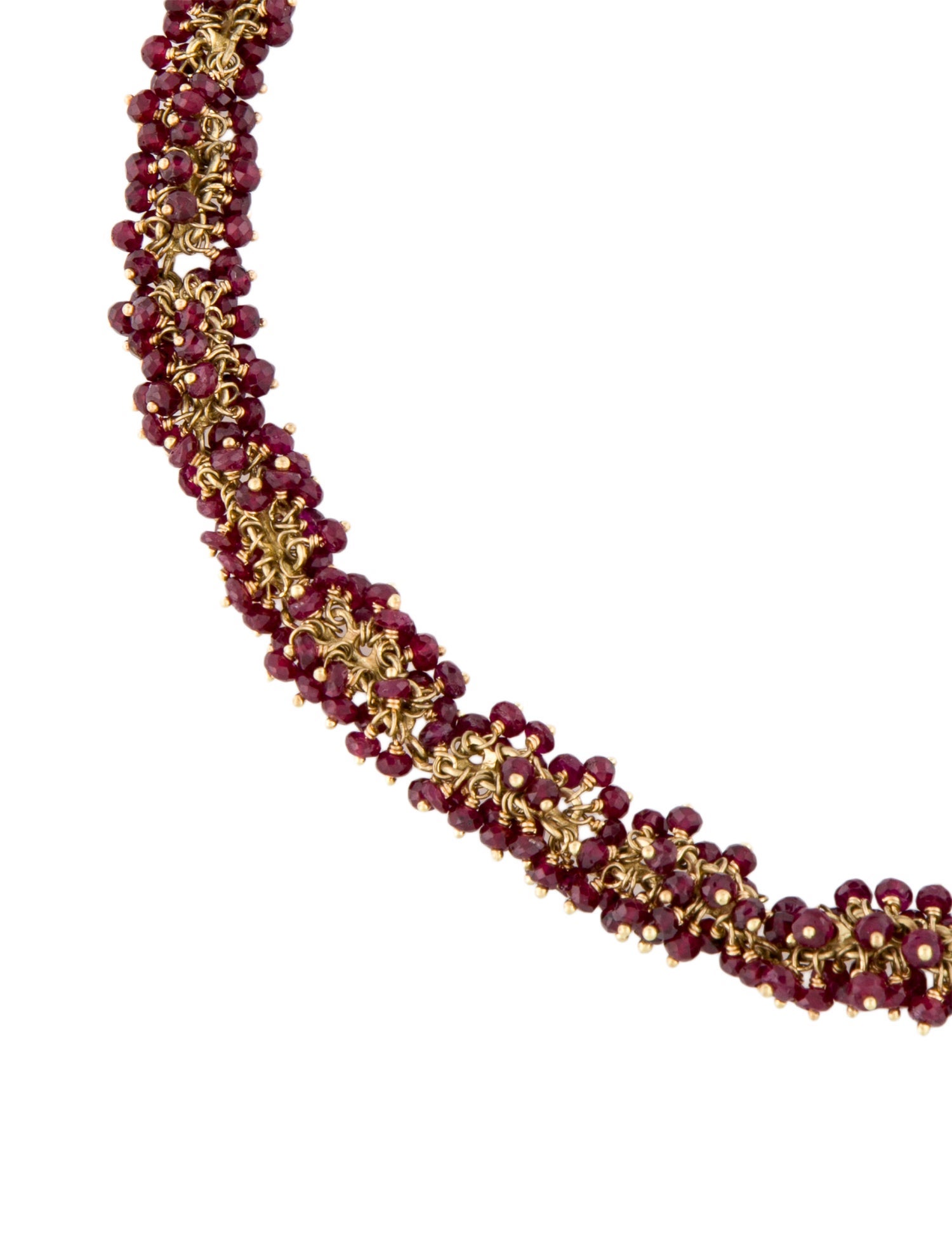 Me&Ro 18K Ruby Beaded Choker Necklace