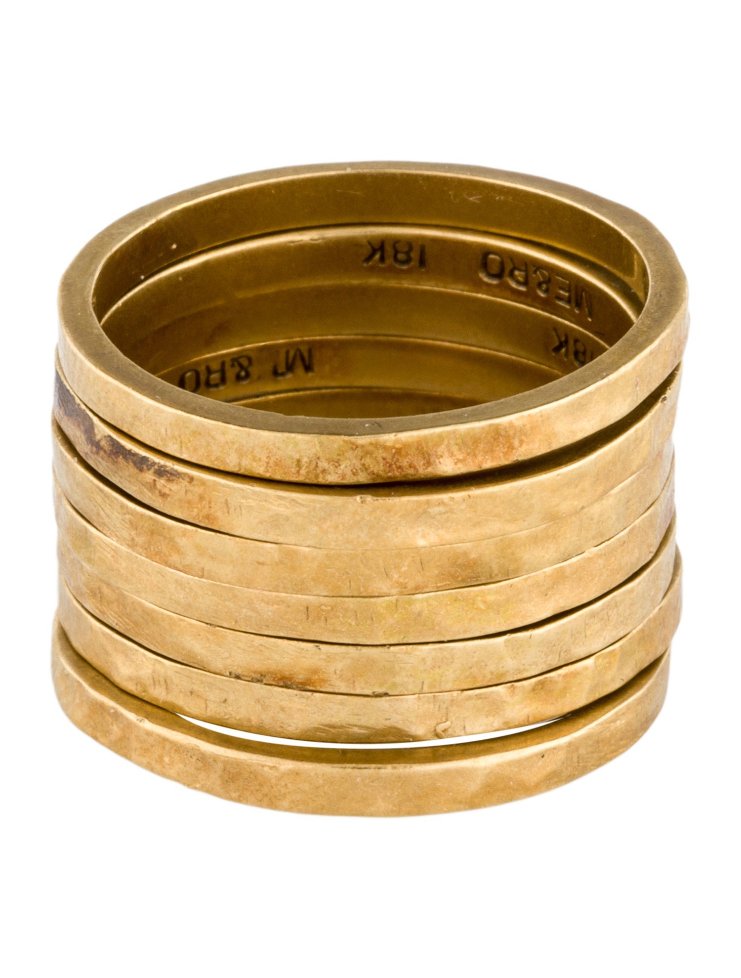 Me&Ro 18K Set of Seven Stacking Band Ring Set