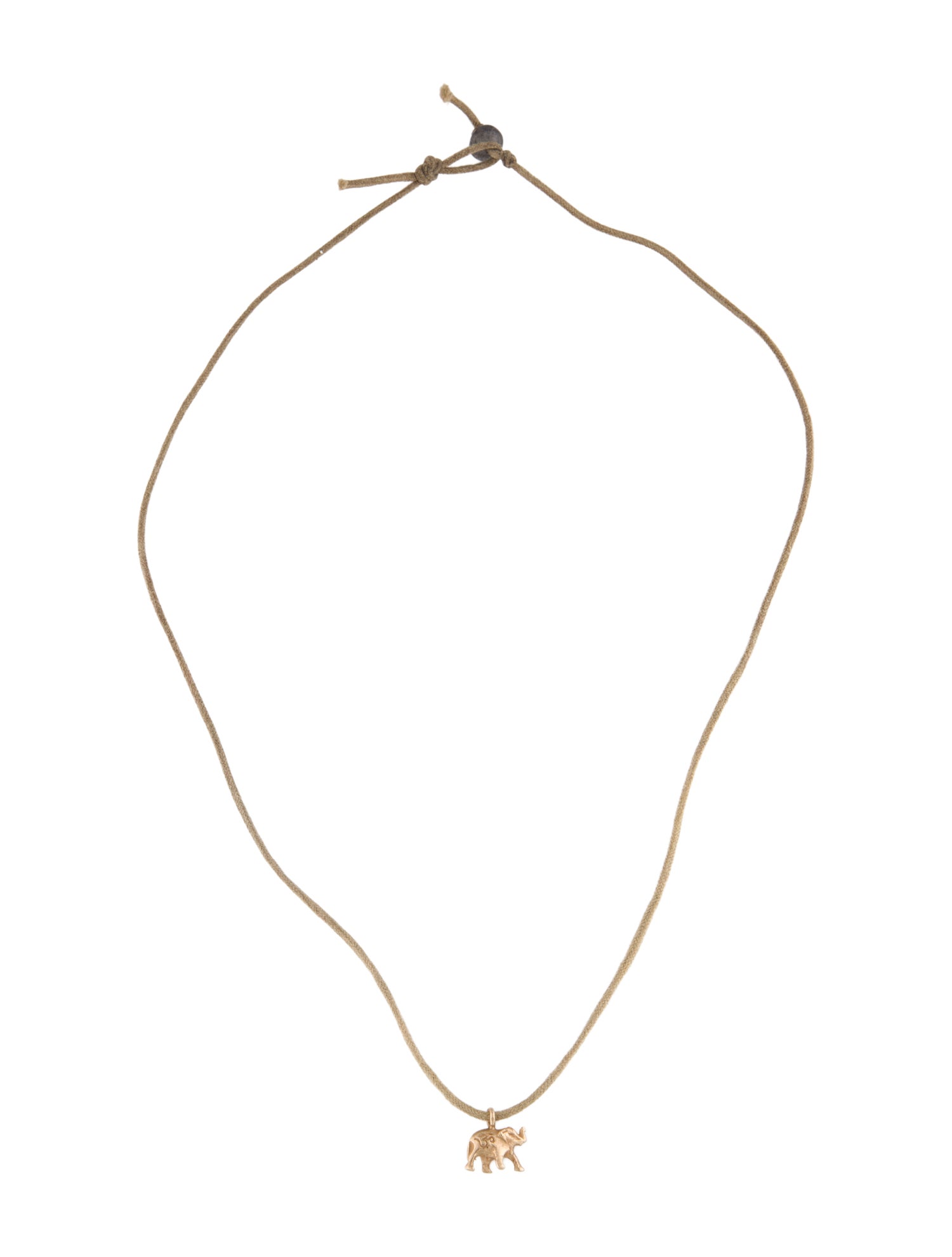 Me&Ro 10K Labradorite Elephant Pendant Necklace