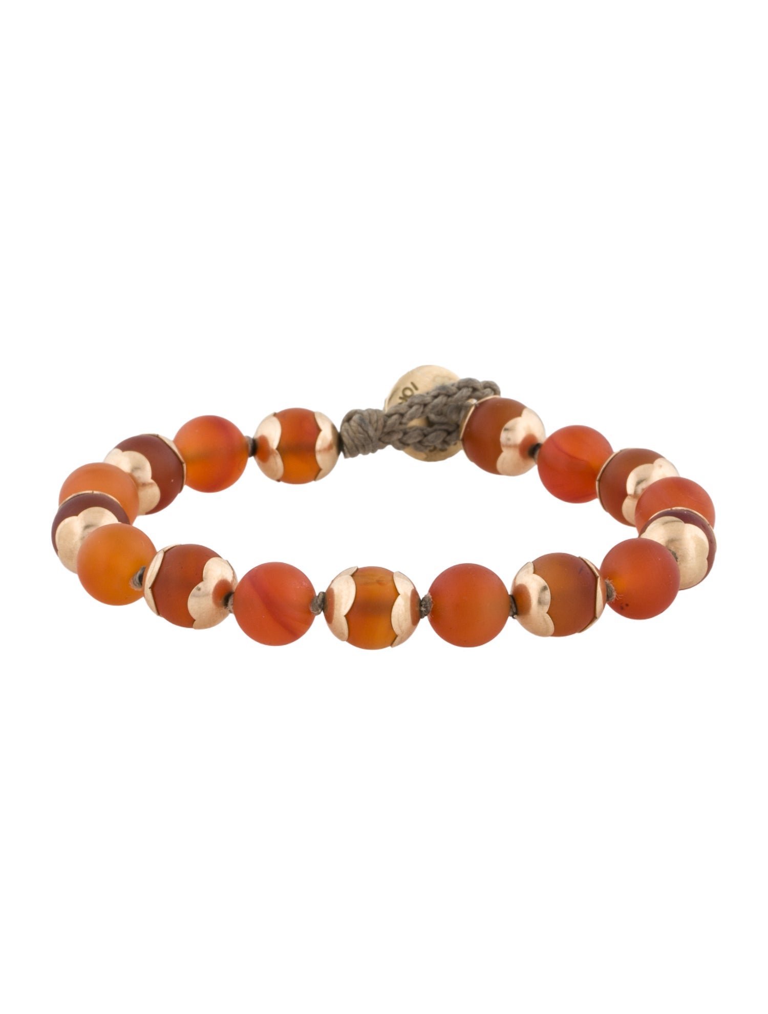 Me&Ro 10K Carnelian Cord Bead Bracelet