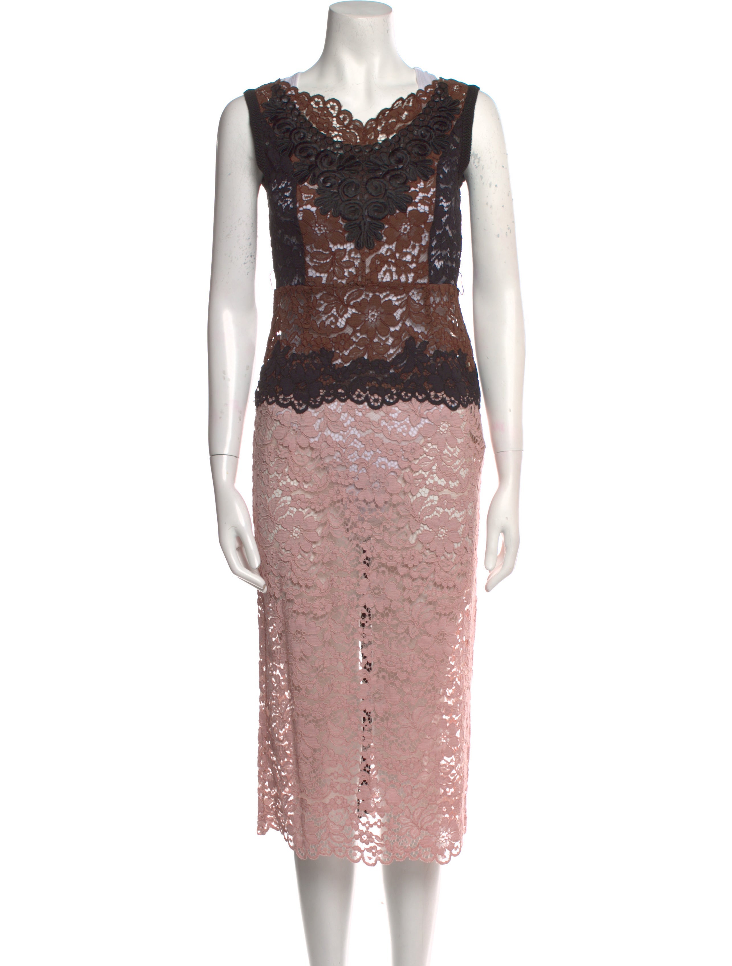 Antonio Marras Lace Pattern Midi Length Dress
