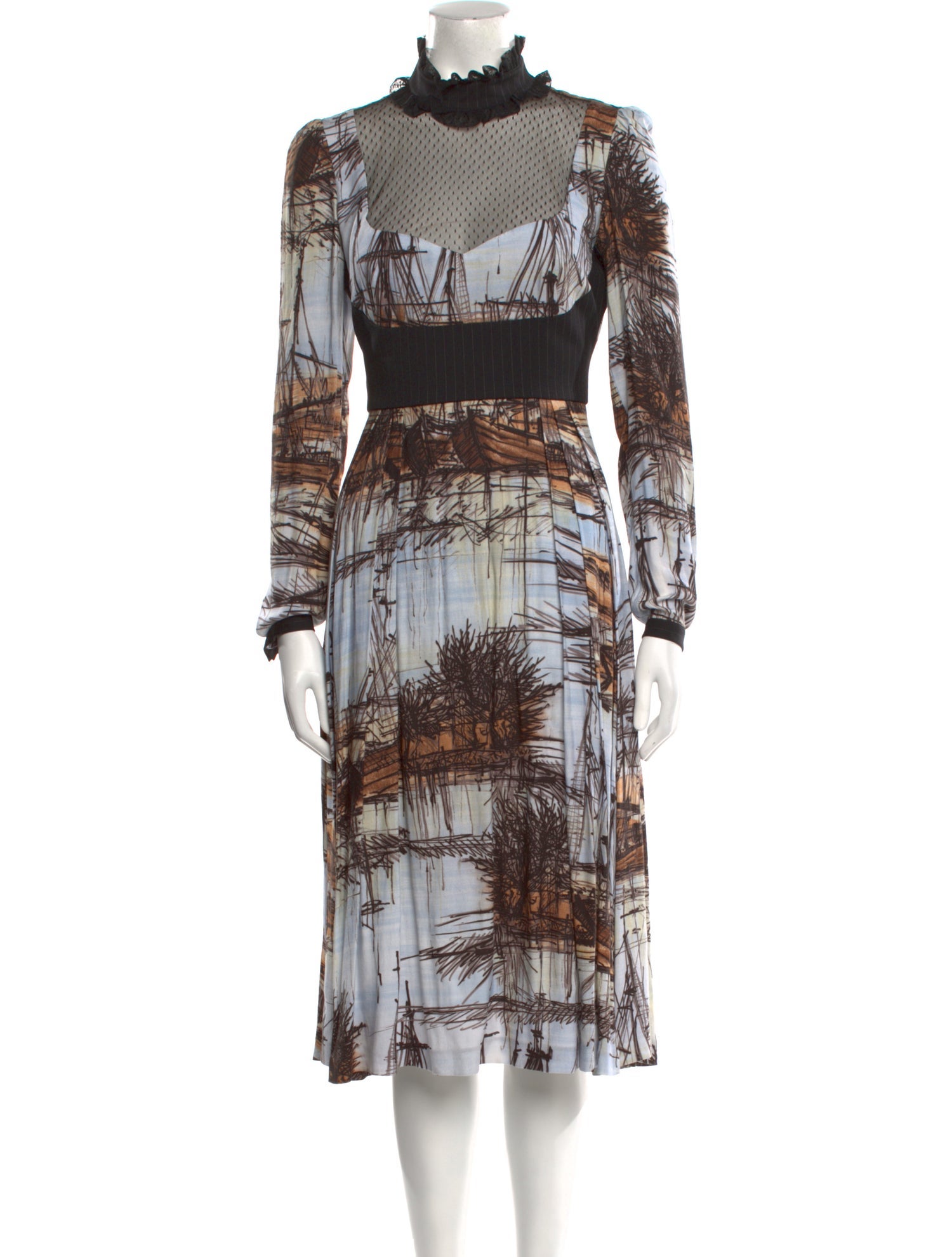 Antonio Marras Printed Midi Length Dress