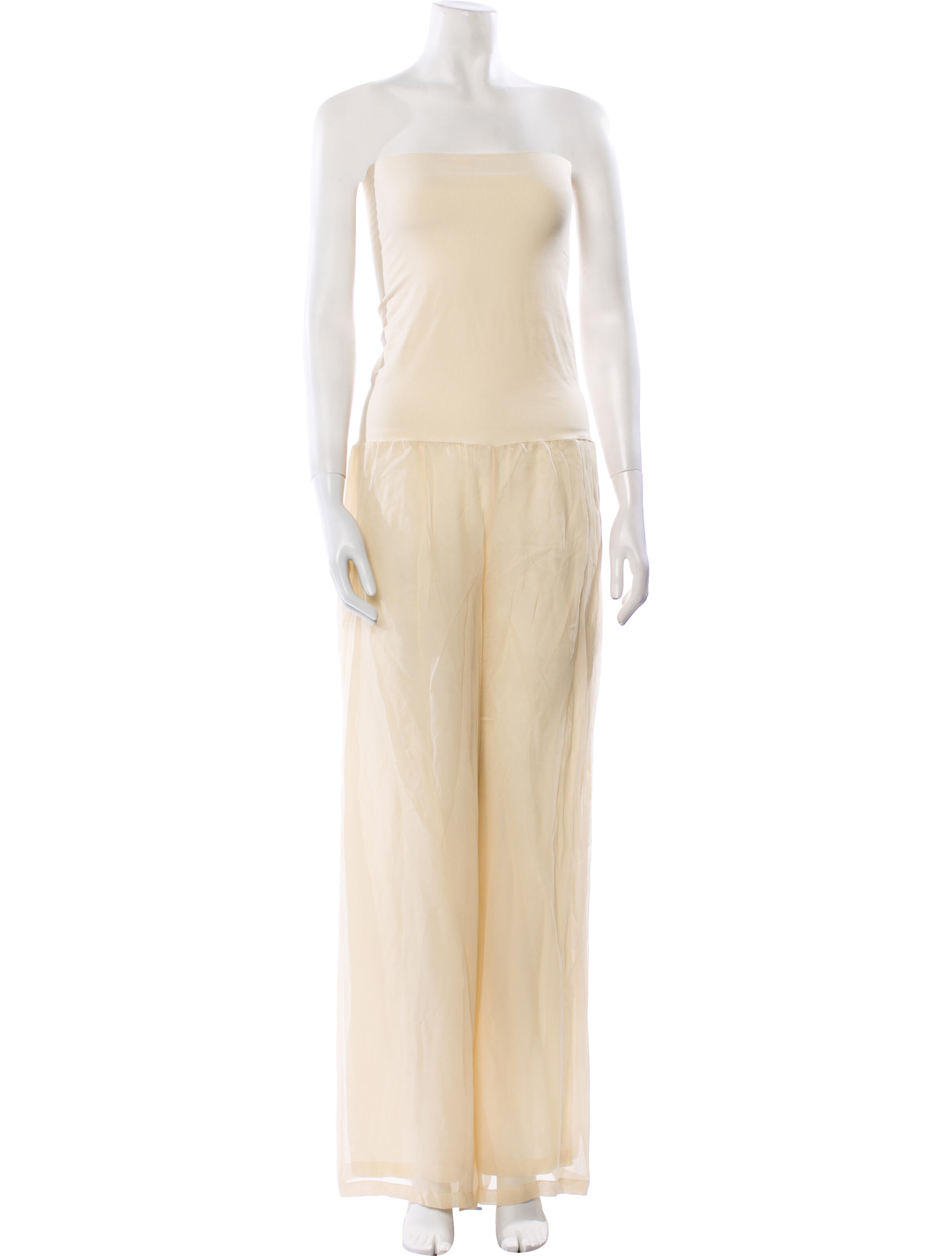 Antonio Marras Silk Strapless Jumpsuit