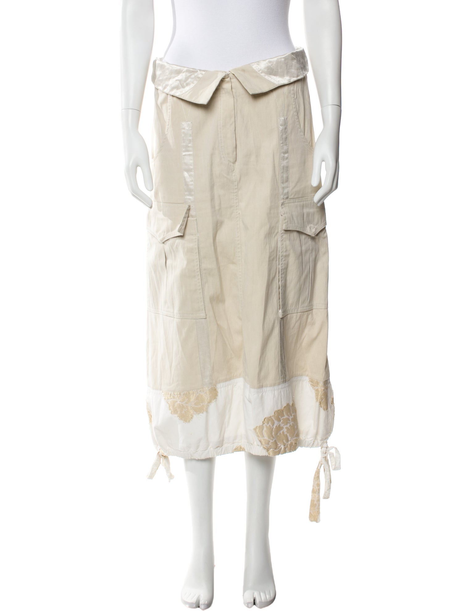 Antonio Marras Embroidered Accent Midi Length Skirt