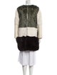 Antonio Marras Colorblock Pattern Fur Coat