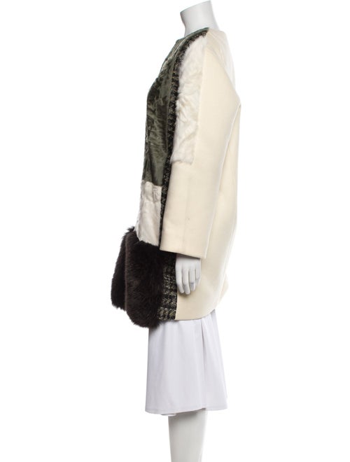 Antonio Marras Colorblock Pattern Fur Coat