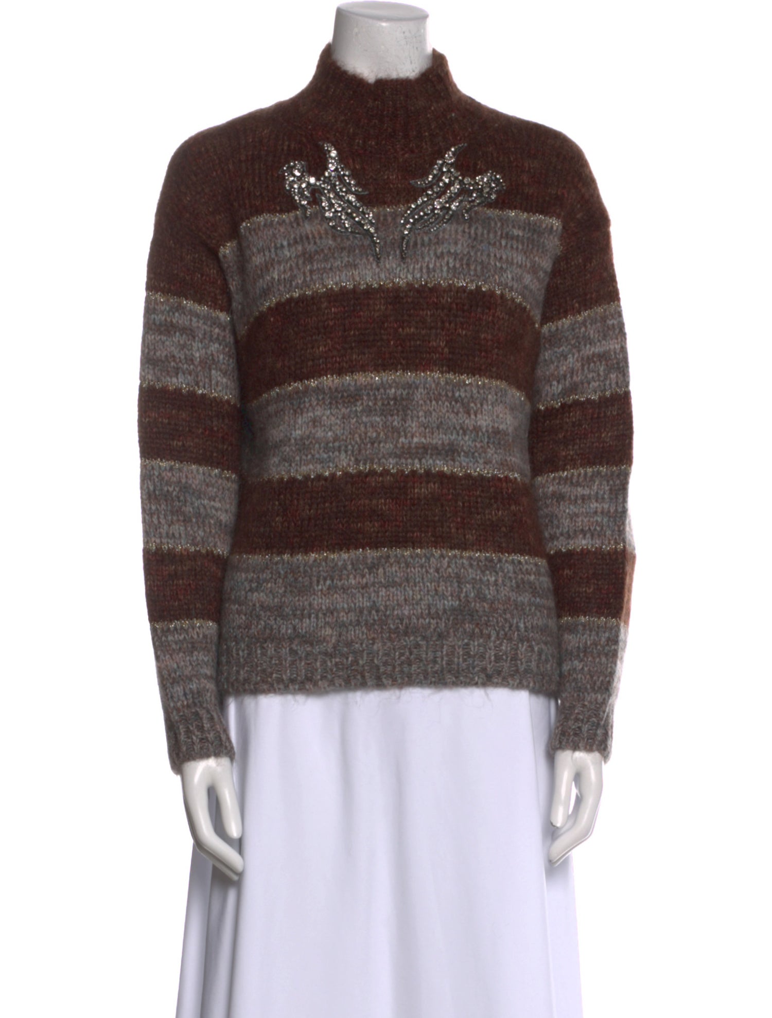 Antonio Marras Striped Turtleneck Sweater