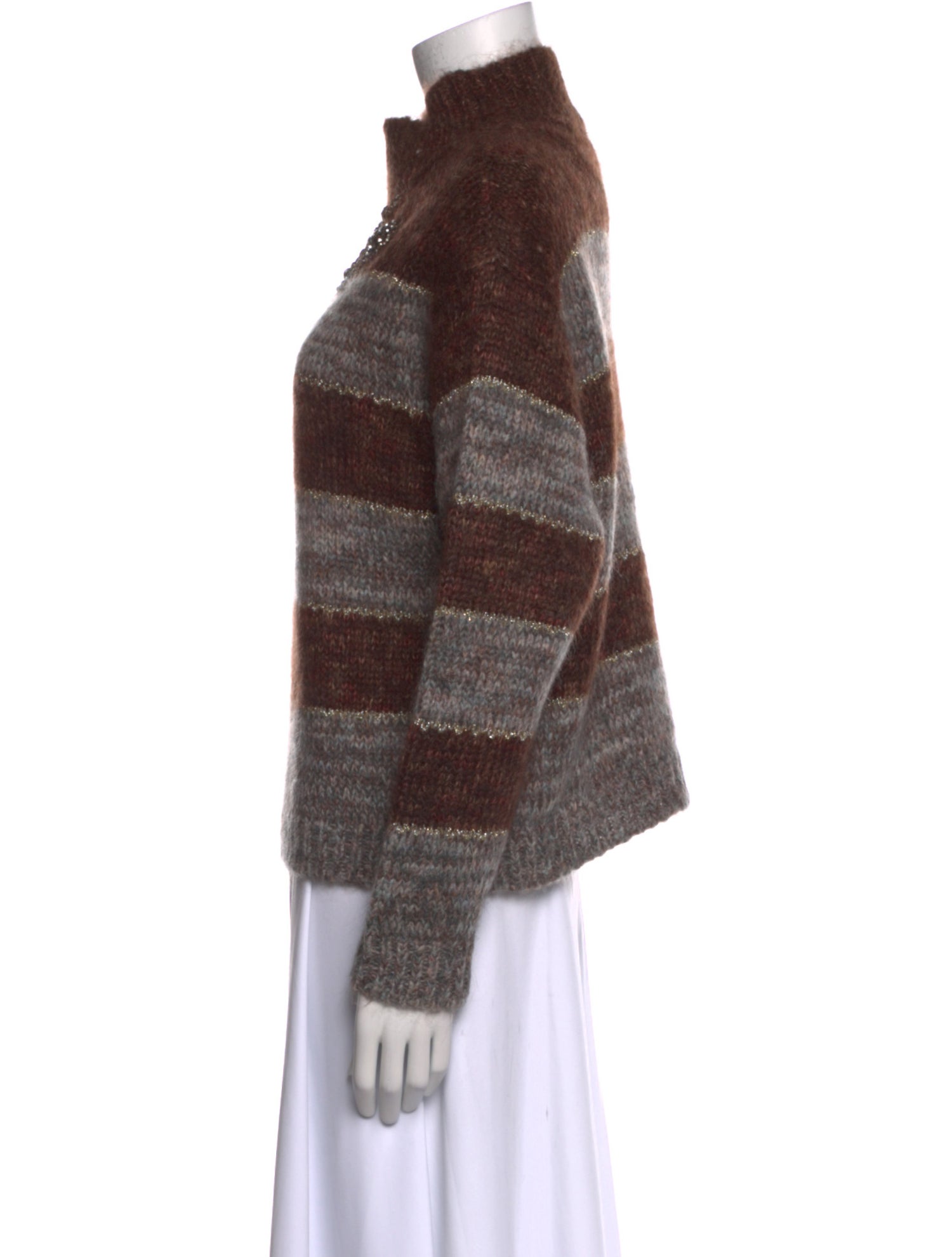 Antonio Marras Striped Turtleneck Sweater