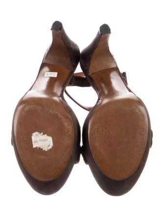 Moreschi Crystal Embellishments T-Strap Sandals