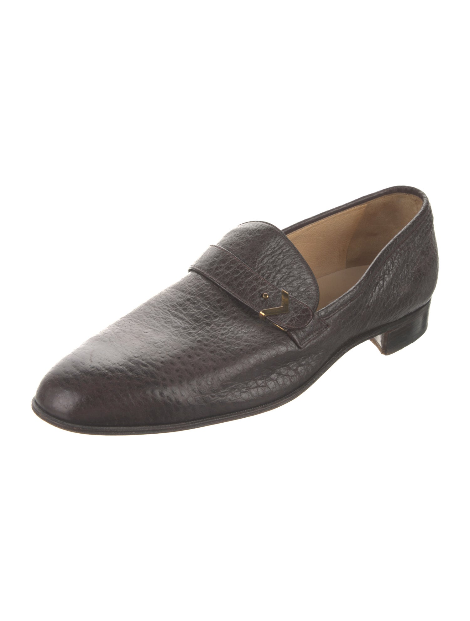 Moreschi Embossed Leather Loafers