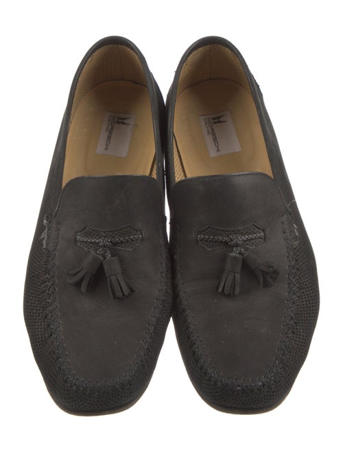 Moreschi Suede Lasercut Accents Loafers