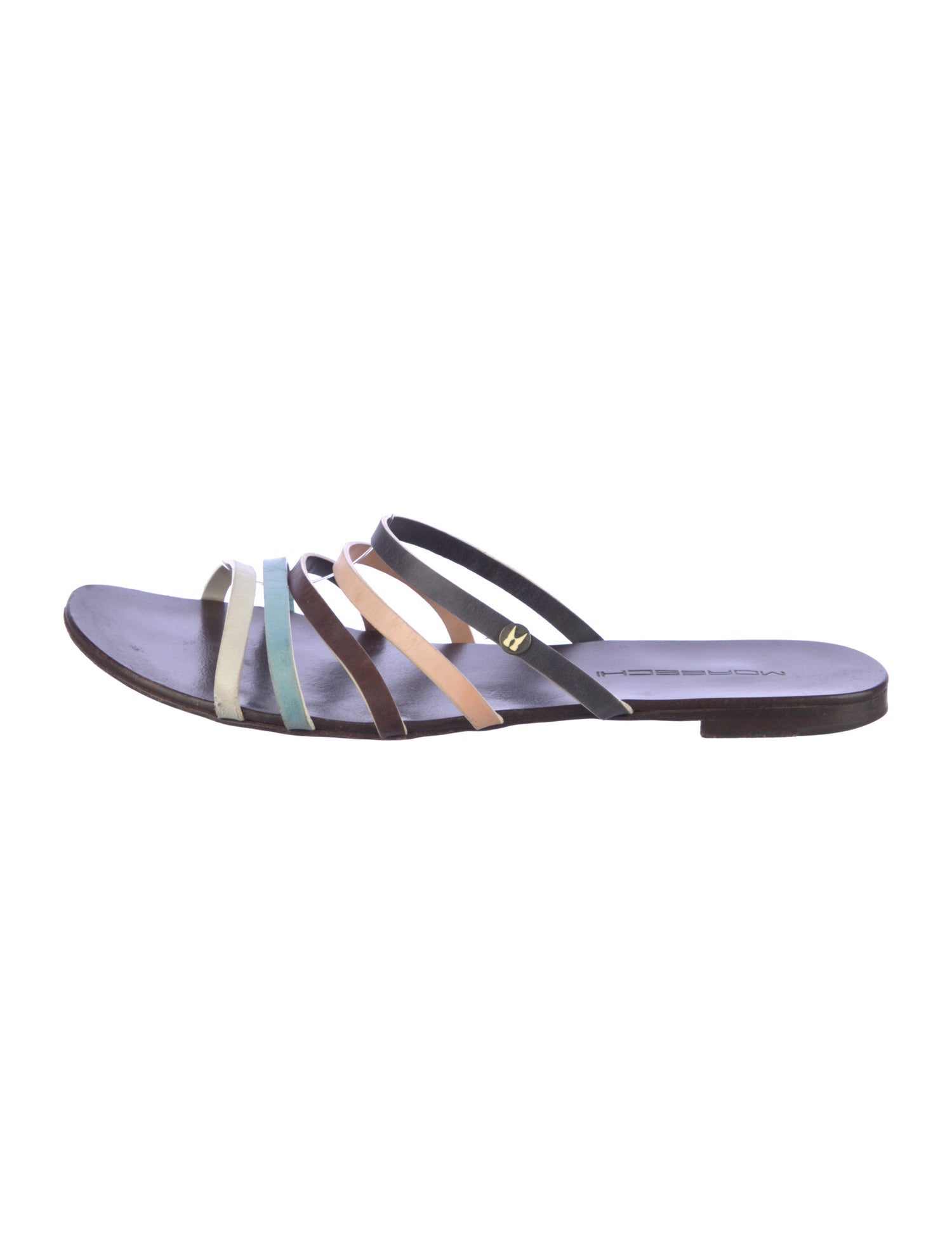 Moreschi Leather Printed Slides