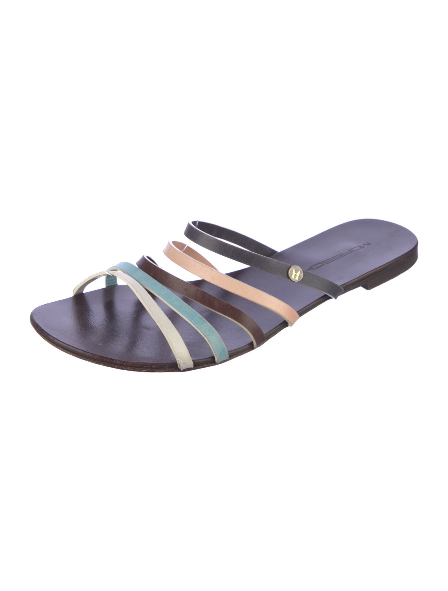 Moreschi Leather Printed Slides