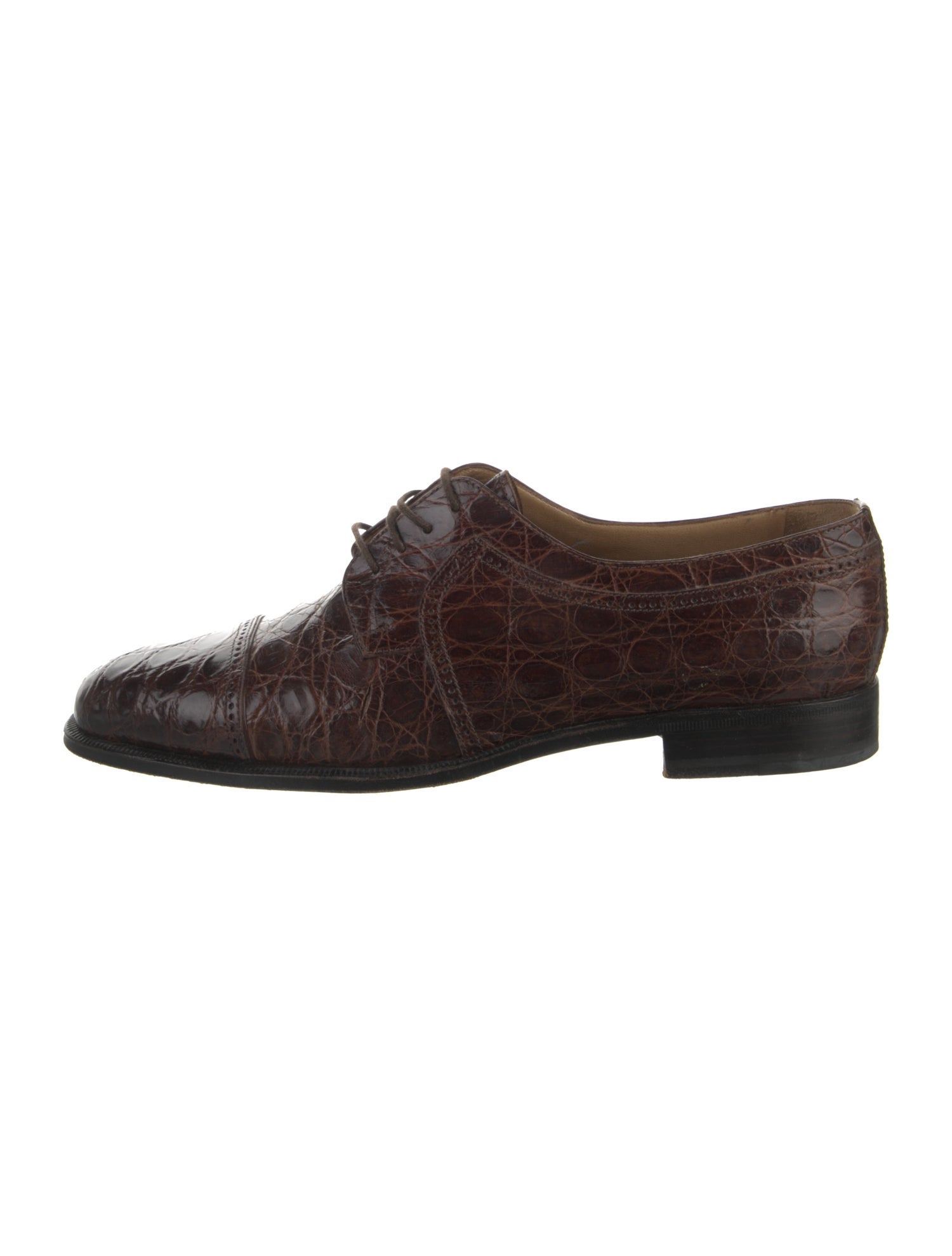 Moreschi Embossed Leather Derby Shoes