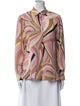 Marester Silk Printed Button-Up Top